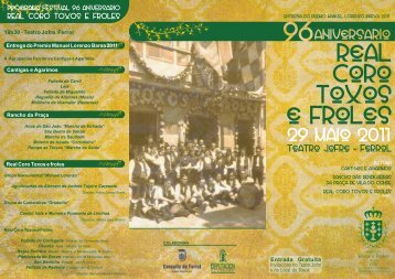 Programa Festival 96 Aniversario Toxos e Froles