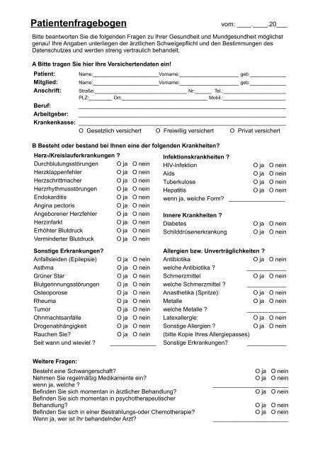 Download Patientenfragebogen