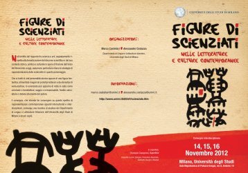 14, 15, 16 Novembre 2012 - Studi umanistici Unimi - Università degli ...