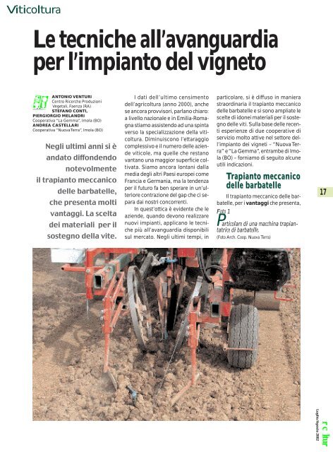 Le tecniche all'avanguardia per l'impianto del ... - Ermes Agricoltura