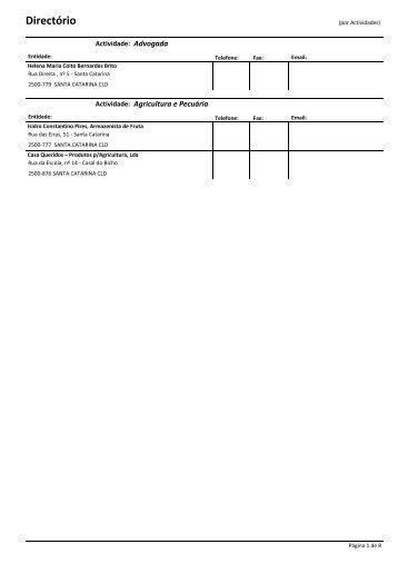 Directório por / Actividade