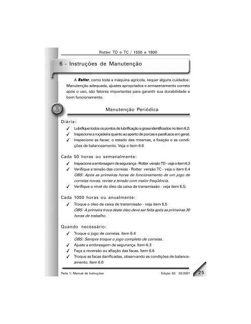 Manual de Instruções - Implementos Agrícolas Jan S/A