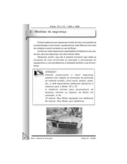 Manual de Instruções - Implementos Agrícolas Jan S/A