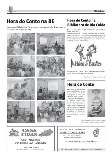 Pelos nossos Jardins - agrupamento de escolas de terras de bouro