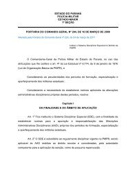Sistema Disciplinar Especial - Polícia Militar do Paraná