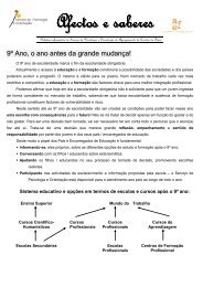 Afectos e saberes 9º ano - Agrupamento de Escolas de Fiães