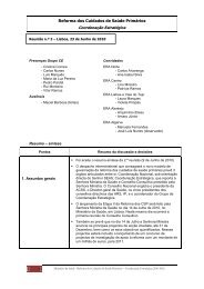 Reunião Nº3 - Cuidados de Saúde Primários