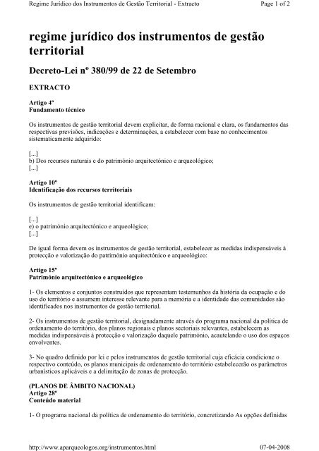 Decreto-Lei n.º 380/99 - Câmara Municipal de Albufeira