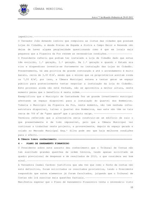 ACTA N.º 7/2011 REUNIÃO ORDINÁRIA DE 29-03-2011