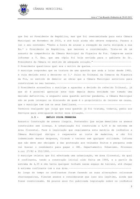 ACTA N.º 7/2011 REUNIÃO ORDINÁRIA DE 29-03-2011