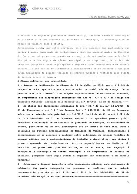 ACTA N.º 7/2011 REUNIÃO ORDINÁRIA DE 29-03-2011