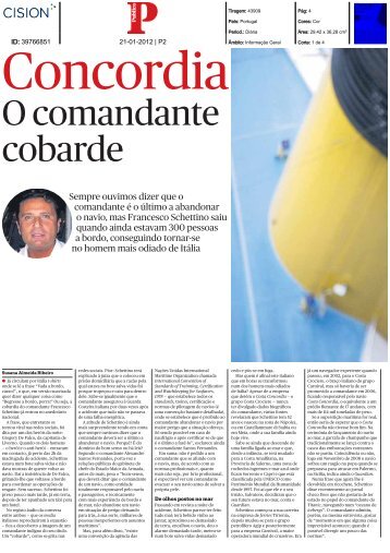 O comandante cobarde - Associação dos Portos de Portugal