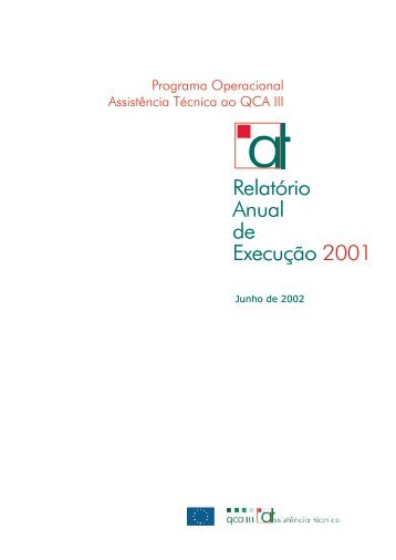 Relatório Anual de Execução 2001 - Quadro Comunitário de Apoio III