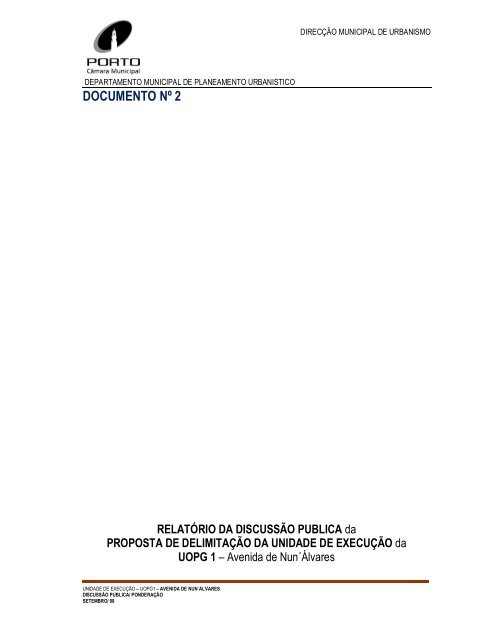 DOCUMENTO Nº 2 - Câmara Municipal do Porto