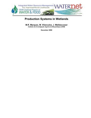 Production Systems in Wetlands - Waternet