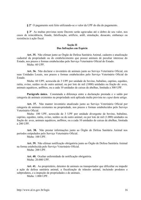 Novo Regulamento de Defesa Sanitária Animal - Secretaria da ...