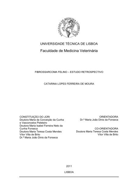 Fibrossarcoma felino Estudo Retrospectivo.pdf - UTL Repository ...