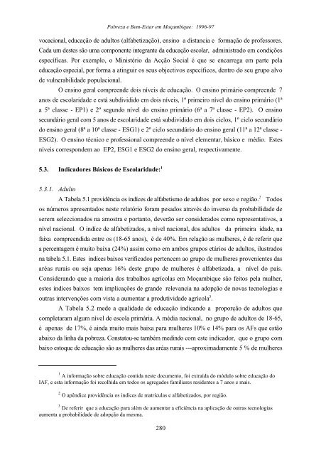 Capítulo 5 Capital Humano e Bem-Estar Social em Moçambique