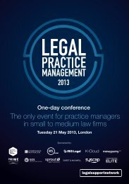 The only event for practice managers in small to medium law firms