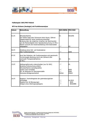 Fallbeispiel Aufbissbehelf + FAL - Zantomed