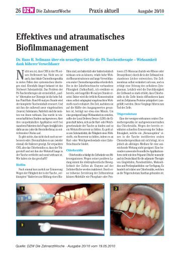 Effektives und atraumatisches Biofilmmanagement - Zantomed