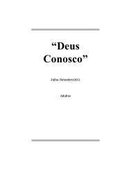 “Deus Conosco” - Adventistas do 7º Dia - Movimento de Reforma