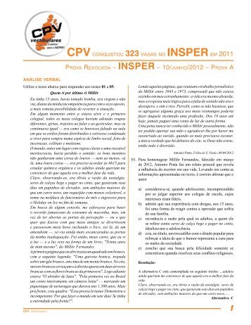 INSPERem 2011 - CPV