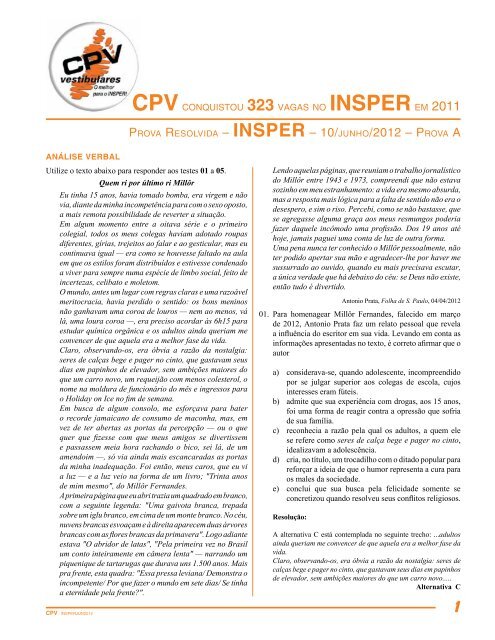 INSPERem 2011 - CPV