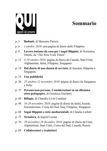 aprile 2011 - Badanti - Qui - appunti dal presente