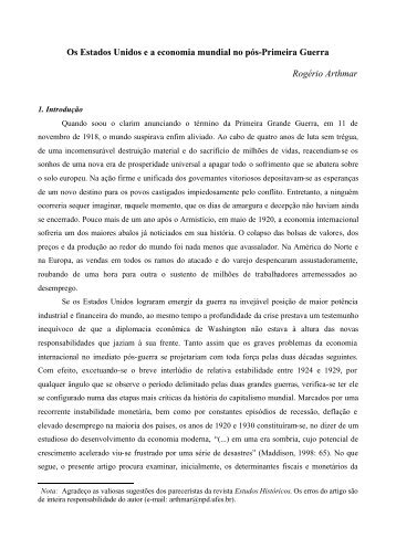 EUA e a economia mundial pós-Guerra Fria - Cprepmauss.com.br