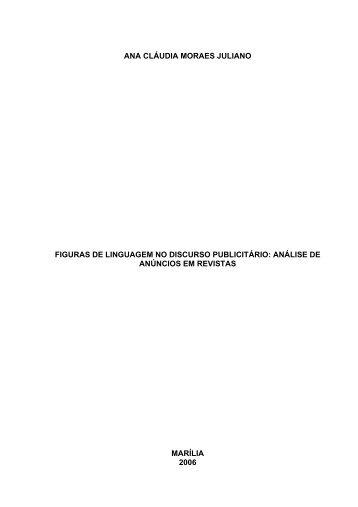 figuras de linguagem no discurso publicitário: análise - Unimar