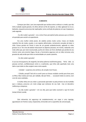 Microsoft Word - Modalidade conto - Menção Honrosa - Câmara ...