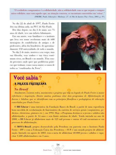 Almanaque de Paulo Freire - DHnet