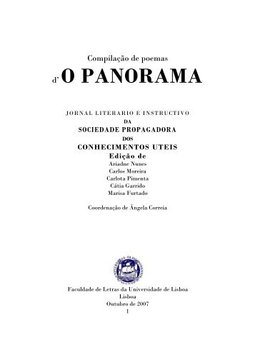 Compilação de poemas d' O Panorama, Jornal Literário