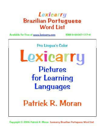 Pictures for Learning Languages Patrick R. Moran - Lexicarry