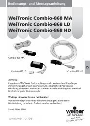 WeiTronic Combio-868 MA WeiTronic Combio-868 LD ... - Behagen