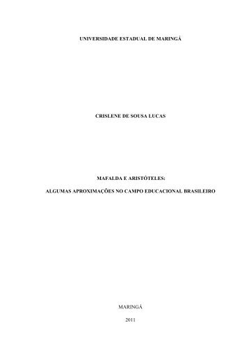 algumas aproximações no campo educacional brasileiro - DFE - UEM