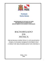 PROGRAMA DO BACHARELADO EM MÚSICA - Uepa