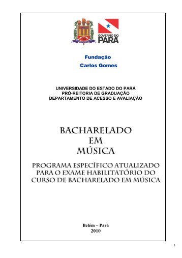 PROGRAMA DO BACHARELADO EM MÚSICA - Uepa