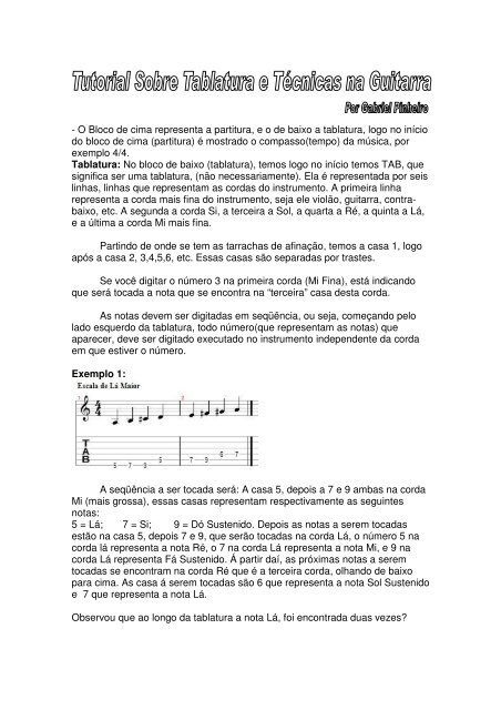 A Hora do Brasil - Resgate (tablaturas para Guitar Pro) - Cifra Club