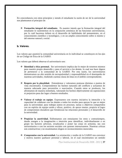 Plan Institucional de Desarrollo - Transparencia UABJO ...