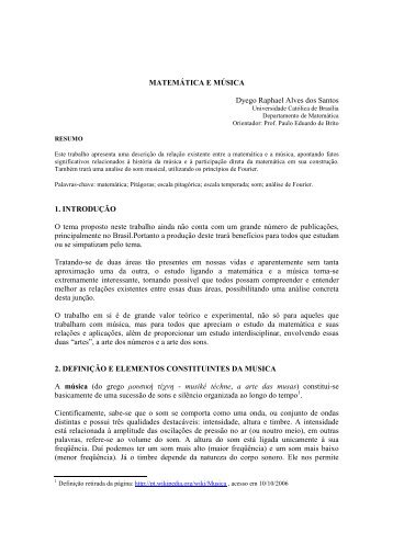 Matemática e Música - Universidade Católica de Brasília