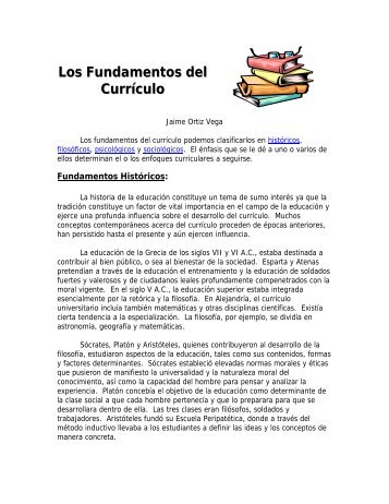 Los Fundamentos del Currículo - Pontificia Universidad Católica de ...