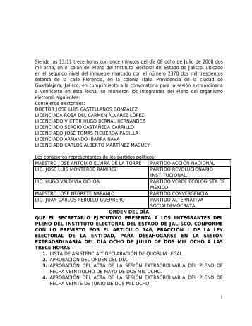 1 Siendo las 13:11 trece horas con once minutos del día 08 ocho de ...