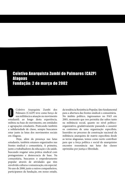 Revista Socialismo Libertário - Coordenação Anarquista Brasileira