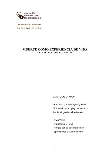 10. Muerte como experiencia de vida - Asociación Mexicana de ...