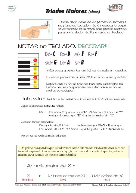 Notas de Teclado e Piano (Aprenda a Decorar!), Teoria Musical