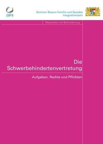 Die Schwerbehindertenvertretung, Vertrauensperson ...