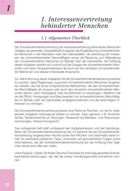 Die Schwerbehindertenvertretung, Vertrauensperson ...