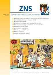 Zahnärztliche Nachrichten Schwaben 3/2013 - Zahnärztlicher ...
